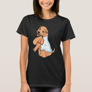 Camiseta Amo a Mamá Tattoo Shar Pei Mamá Perro Mujeres