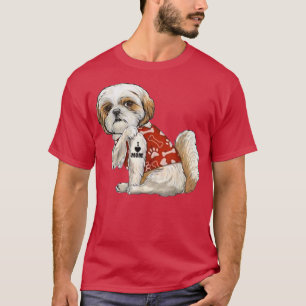 Camiseta Amo a mamá Tattoo Shih Tzu Mamá divertida Día de l