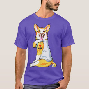 Camiseta Amo a mamá Tattoo Welsh Mamá Perro Mujeres amantes