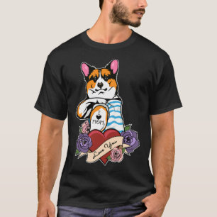 Camiseta Amo a Mamá Tattoo Yo Wellness Corgi Mamá