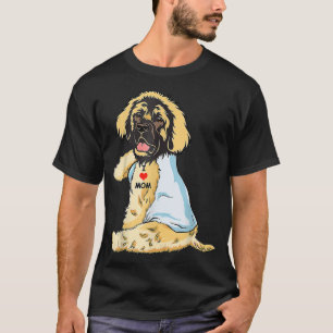 Camiseta Amo a mamá tatuaje Leonberger mamá perro Día de la