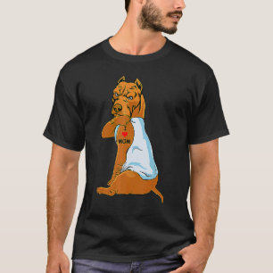 Camiseta Amo a Mamá Tatuaje Pitbull Mamá Perro Día de la Ma