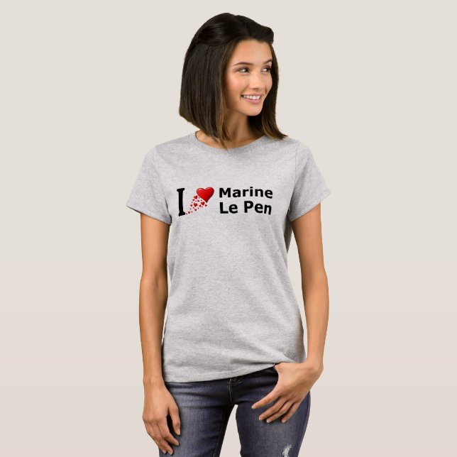 Camiseta Amo a Marine Le Pen (Anverso completo)
