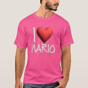 Camiseta Amo a Mario Nombre Hombres Personalizados Guy BFF