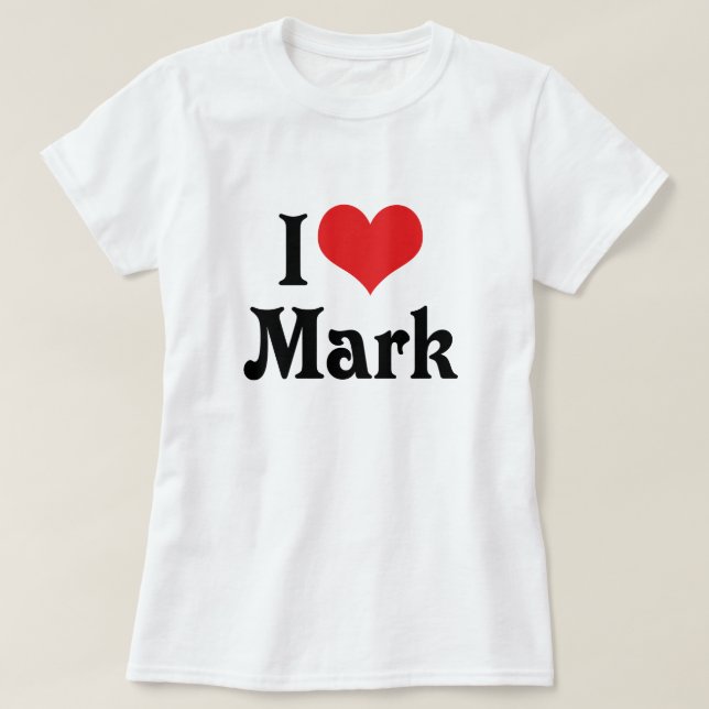 Camiseta Amo a Mark (Diseño del anverso)