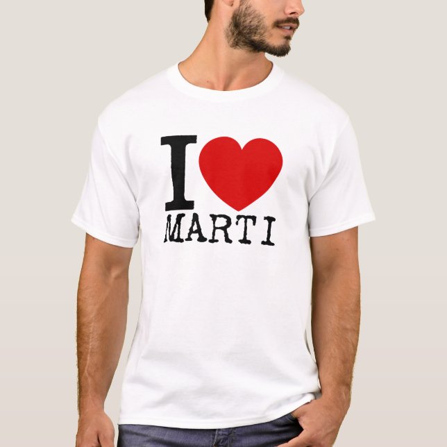 Camiseta Amo a Marti (el negro) (Anverso)