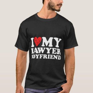 Camiseta Amo A Mi Abogada Novia Bf Mujeres Día de San Valen