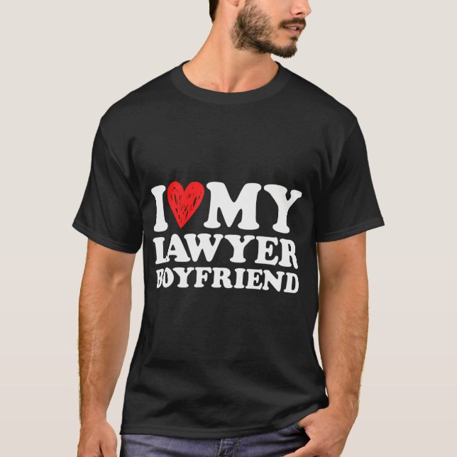 Camiseta Amo A Mi Abogada Novia Bf Mujeres Día de San Valen (Anverso)