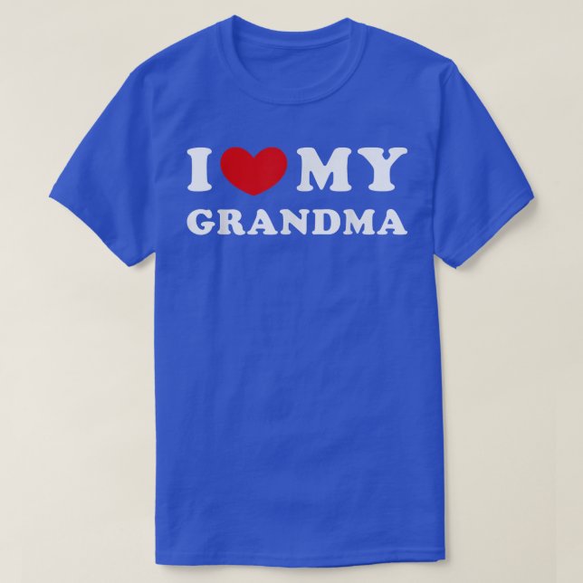 Camiseta Amo A Mi Abuela, Corazón A Mi Abuela (Diseño del anverso)