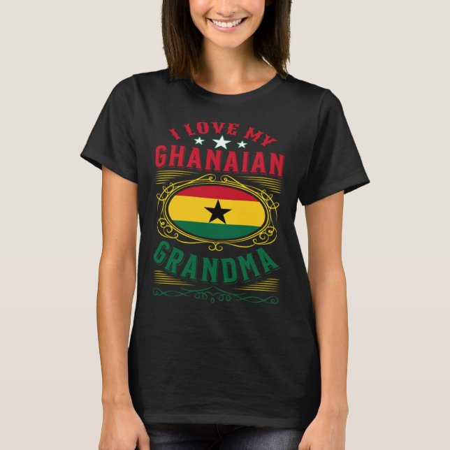 Camiseta Amo a mi abuela ghanesa (Anverso)