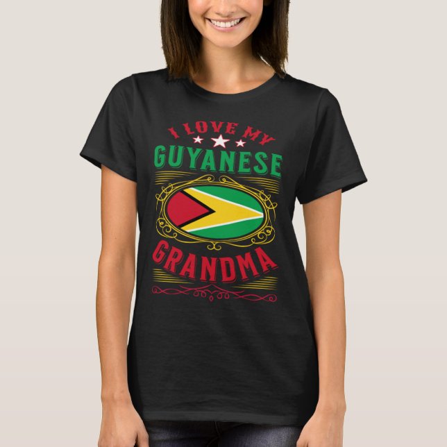 Camiseta Amo a mi abuela guyanesa (Anverso)