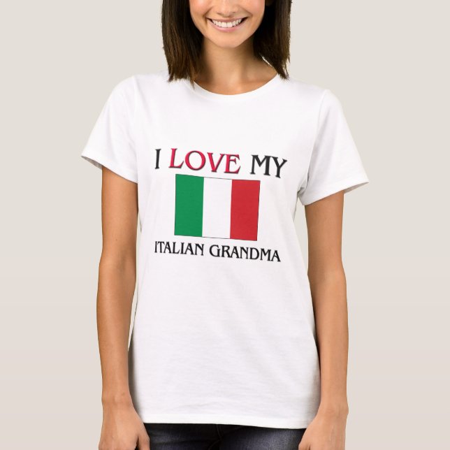 Camiseta Amo a mi abuela italiana (Anverso)