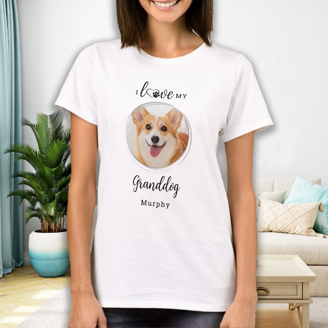 Camiseta Amo a mi abuela Mascota personalizada foto de abue (Subido por el creador)
