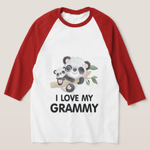 Camiseta Amo a mi abuela Pandas bebés y adultos lindos