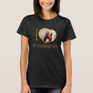Camiseta Amo a mi abuela personalizado foto corazón camiset