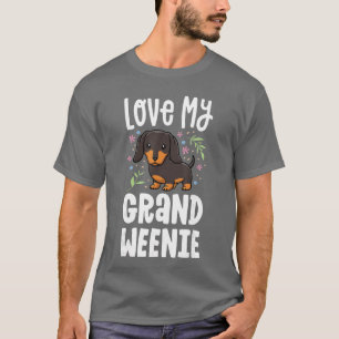 Camiseta Amo a mi abuela salchicha Wiener perrita abuela Gr