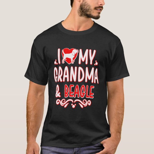 Camiseta Amo A Mi Abuela Y A Beagle (Anverso)