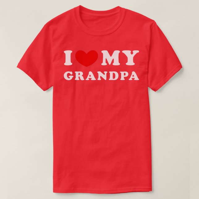 Camiseta Amo a mi abuelo, corazón a mi abuelo (Diseño del anverso)