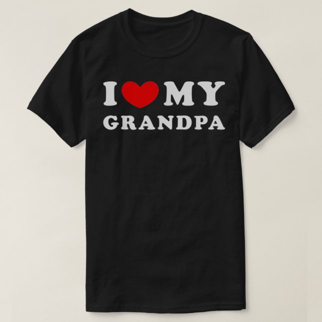 Camiseta Amo a mi abuelo, corazón a mi abuelo (Diseño del anverso)