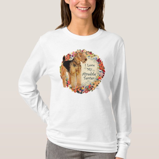 Camiseta Amo a mi Airedale (Anverso)