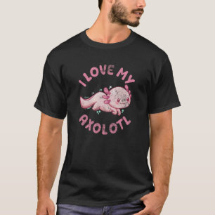 Camiseta Amo a mi ajolote salamandra mexicana pez caminante