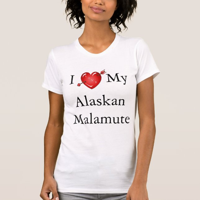 Camiseta Amo a mi Alaskan Malamute 2 (Anverso)