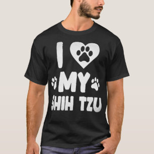 Camiseta Amo a mi amante de los perros Mascotas Shih Tzu