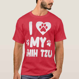 Camiseta Amo a mi amante de los perros Mascotas Shih Tzu