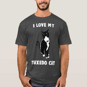 Camiseta Amo a mi amante del gato del tuedo 