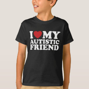 Camiseta Amo a mi amigo autista Corazón de autismo