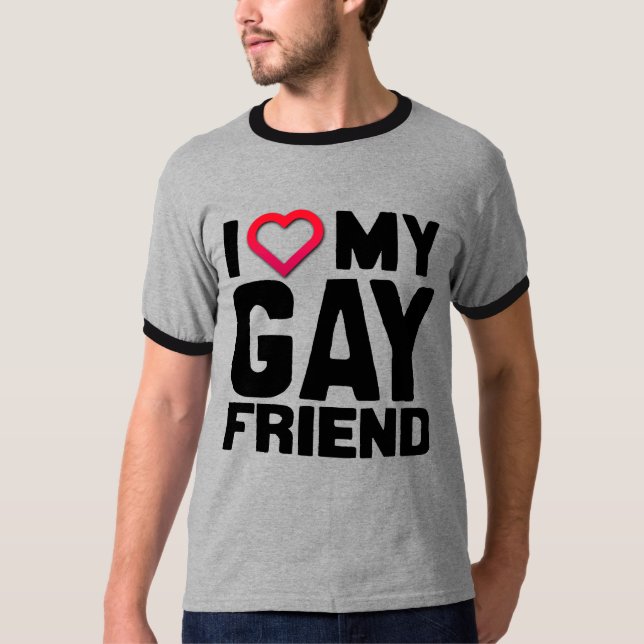 CAMISETA AMO A MI AMIGO GAY - (Anverso)