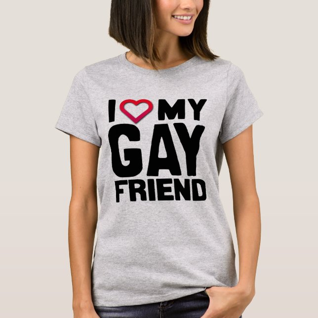 CAMISETA AMO A MI AMIGO GAY - (Anverso)