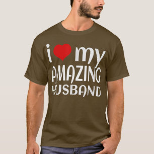 Camiseta Amo a mi asombrosa pareja de esposos Gran idea de