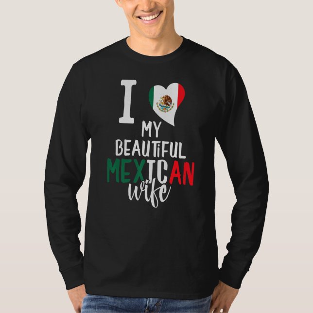 Camiseta Amo a mi bella esposa mexicana Cou graciosa mexica (Anverso)