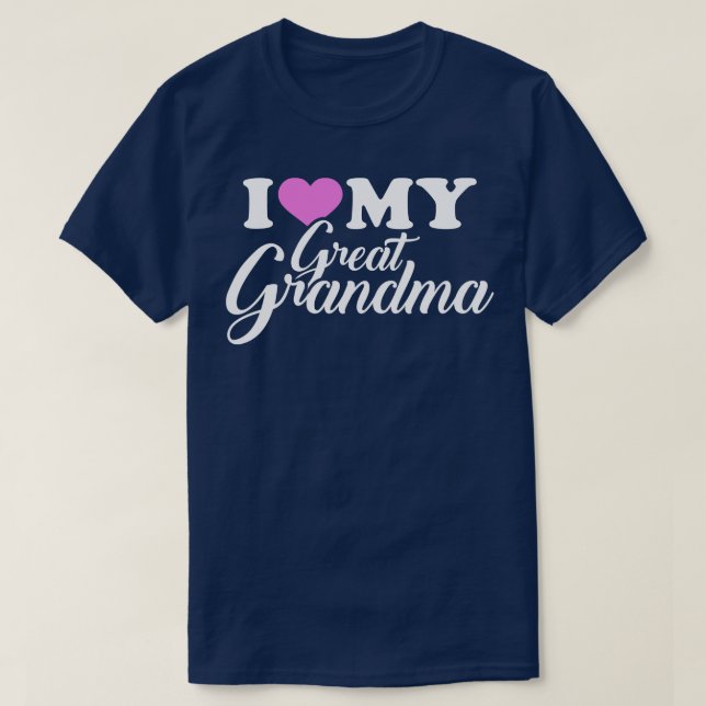 Camiseta Amo a mi bisabuela (Diseño del anverso)