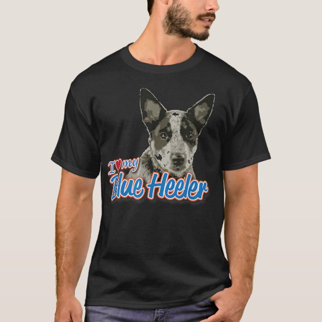 Camiseta Amo a mi Blue Heeler  (Anverso)