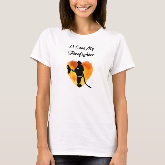 Camiseta "Amo a mi bombero" (Anverso)