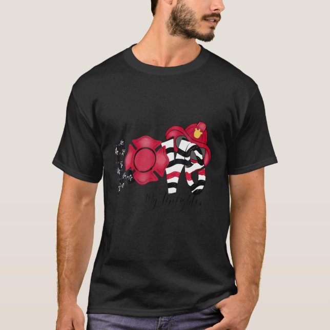 Camiseta Amo a mi bombero (Anverso)
