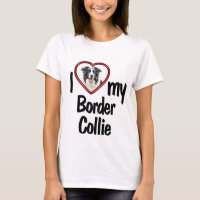 Amo a mi Border Collie - Marco de Foto de Corazón 