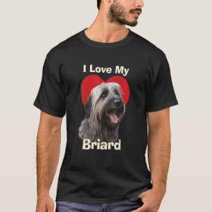 Camiseta Amo a mi Briard Berger de Brie Puppy Dog