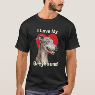 Camiseta Amo a mi cachorro de galgo