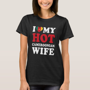Camiseta Amo a mi caliente esposa camerunesa