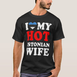 Camiseta Amo a mi caliente esposa estonia