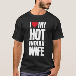 Camiseta Amo a mi caliente esposa india