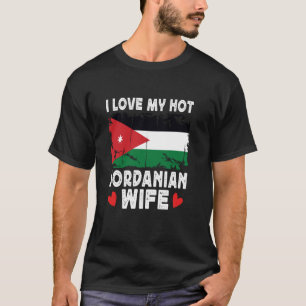 Camiseta Amo a mi caliente esposa jordana cónyuge Bandera j