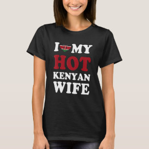 Camiseta Amo a mi caliente esposa keniana regalo divertido