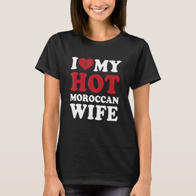 Camiseta Amo a mi caliente esposa marroquí marido (Anverso)