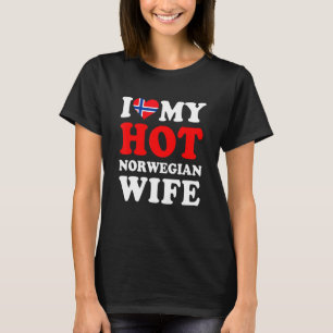 Camiseta Amo a mi caliente esposa noruega regalo divertido