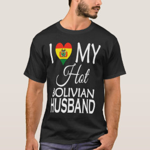 Camiseta Amo a mi caliente esposo boliviano, esposa bolivia