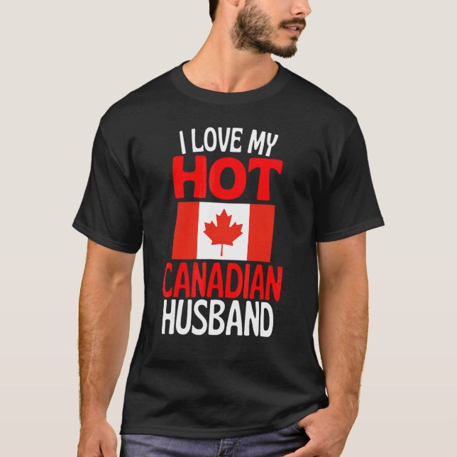 Camiseta Amo a mi caliente esposo canadiense  Canadá Relaci (Anverso)